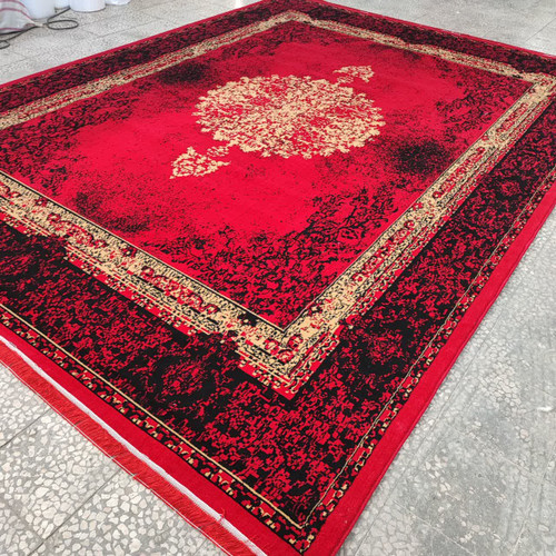 فرش 500 شانه تراکم 1500 رنگ لاکی مدل آراز (ارسال رایگان)